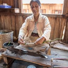 Atelier de soie et lotus