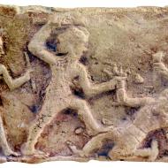 Le combat de Gilgamesh et d'Enkidu contre Humbaba