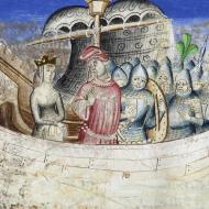 Brutus débarquant dans l'île d'Albion, Robert Wace (1110-1170), Roman de Brut
