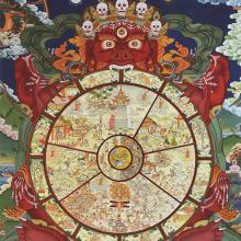 Roue de la vie du monastère de Dranang au Tibet central