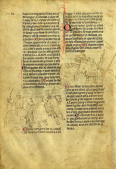 Chanson de la Croisade des Albigeois, 1224. Bibliothèque de Catalogne, Barcelone