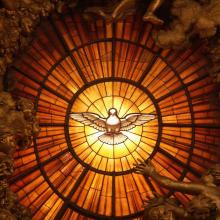 Le Saint-Esprit sous la forme d'une colombe, Le Bernin. Basilique Saint-Pierre de Rome