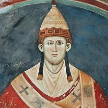 Le Pape Innocent III, fresque du XIIIe siècle. Monastère de Subiaco
