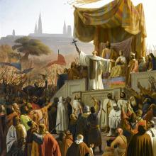 Saint Bernard prêchant la 2ème Croisade à Vézelay en 1146, Émile Signol, 1840. Musée de l'Histoire de France, Versailles