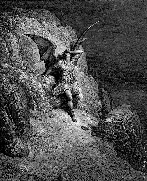 Satan par Gustave Doré pour Le Paradis perdu de John Milton, 1866