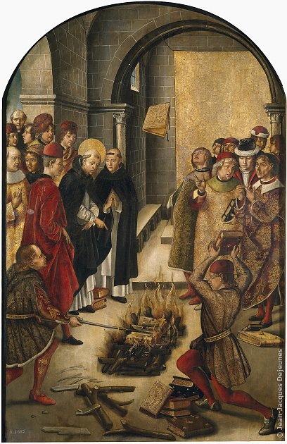 Dispute entre Saint Dominique et les Albigeois, Pedro Berruguette, 1493. Musée du Prado, Madrid