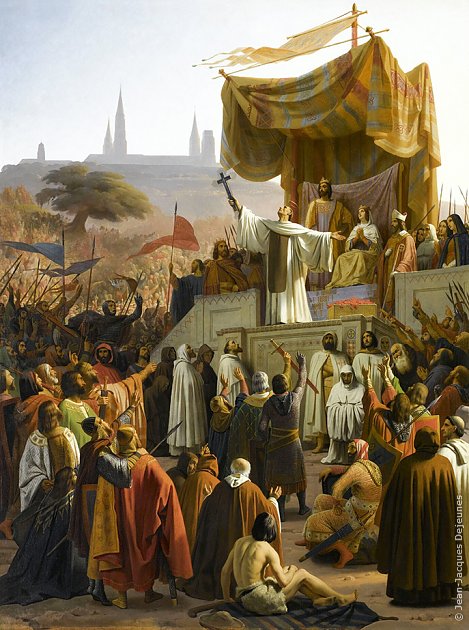 Saint Bernard prêchant la 2ème Croisade à Vézelay en 1146, Émile Signol, 1840. Musée de l'Histoire de France, Versailles