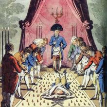 Nulty, estampe aquarellée du type de Gabanon, 1812