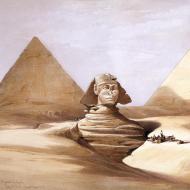 Le Grand Sphinx de Gizeh, David Roberts, 7 Juillet 1839