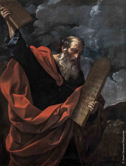 Moïse brise les Tables de la Loi, Guido Reni, 1624. Galerie Borghèse, Rome