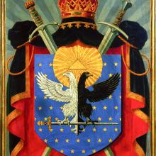 Armoiries du Chevalier Kadosh, Henri Tattegrain, vers 1930