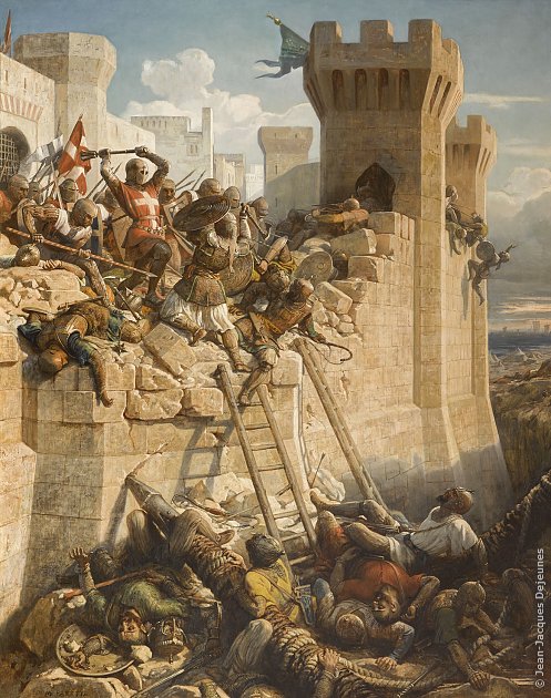Le siège de Saint-Jean-d'Acre en 1291, Louis Dominique Parety, 1845