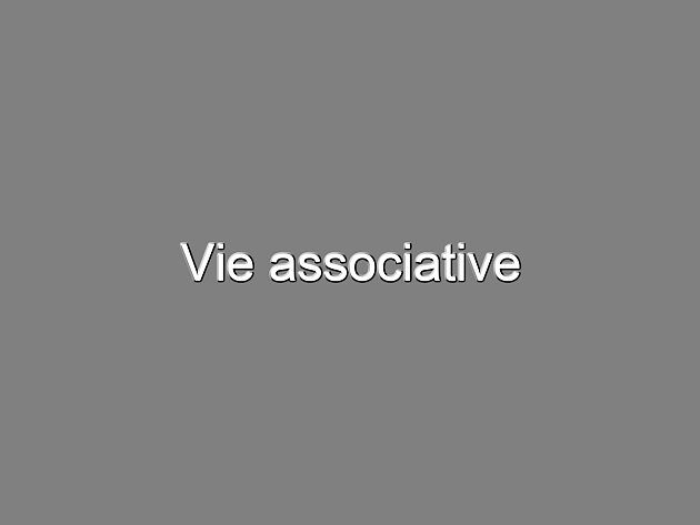 Vie associative