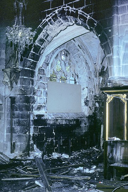1981 - Sacristie après l'incendie