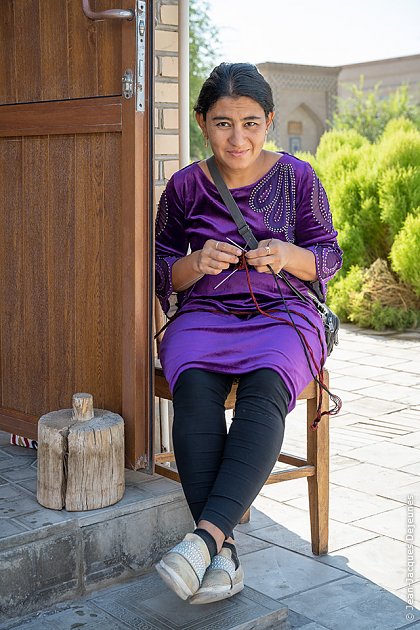 Portrait d'une tricoteuse