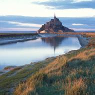 Coucher de soleil sur le Mont-Saint-Michel