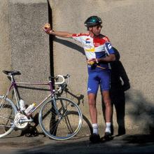 Cycliste au repos