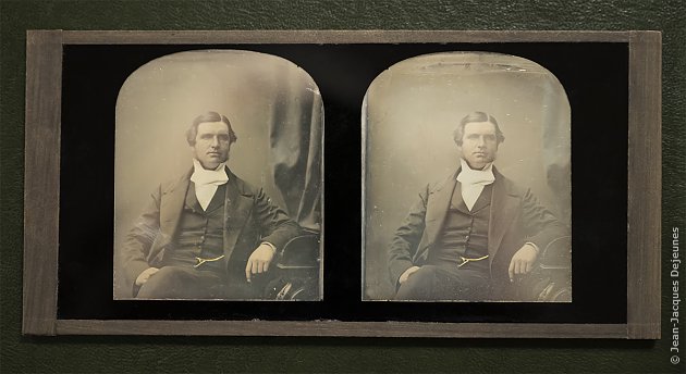 Daguerréotype colorié en relief