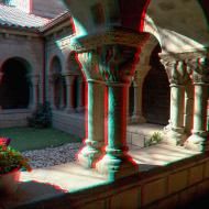 Reconstitution au Poble Espanyol du cloître du monastère de Sant Pere de Rodes