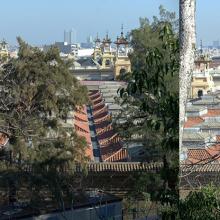 Les toits de Barcelone vus du Poble Espanyol