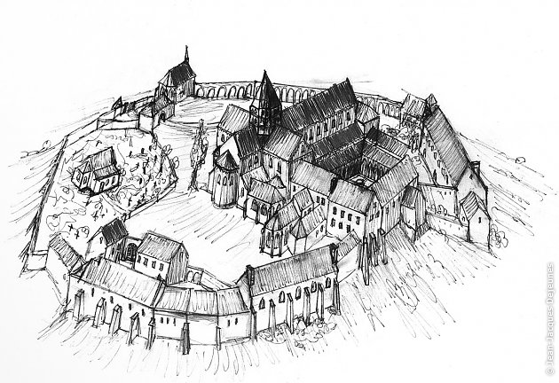 L'abbaye de Disibodenberg en 1500