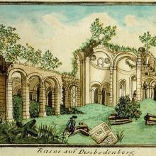Vue de l'église de Disibodenberg en 1790