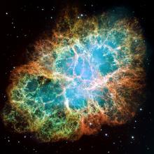 Nébuleuse du Crabe par Hubble en 2005, photo NASA