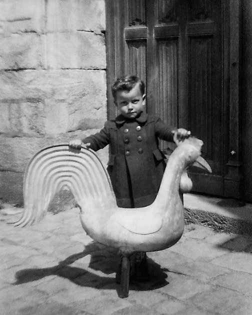 1949 - Jean-Claude Dupuis et le coq de l'église