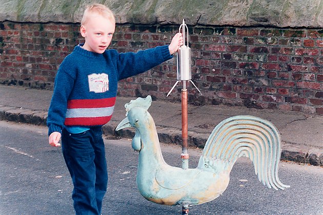 1995 - Martin Sédard et le coq de l'église