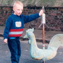 1995 - Martin Sédard et le coq de l'église